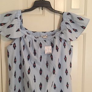 J. Crew barely off shoulder all cotton dress S